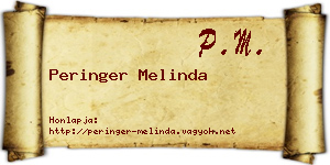Peringer Melinda névjegykártya